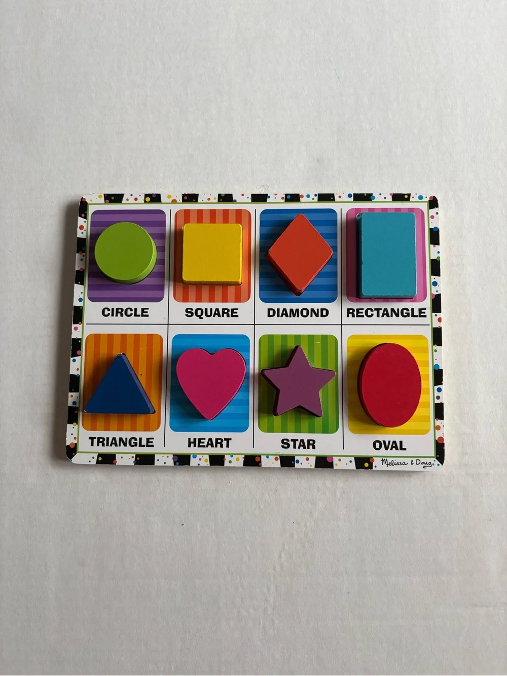 Melissa & Doug Wooden Shape Sorting Puzzle - Multicolor